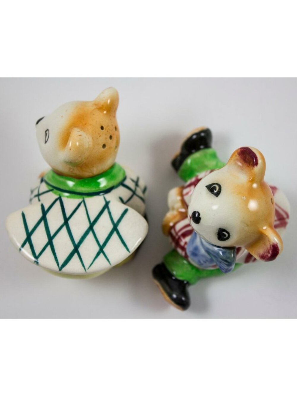 Vintage Hand Painted Ceramic Japan Leapers Bears Salt & Pepper Set Novelty - Picture 6 of 7